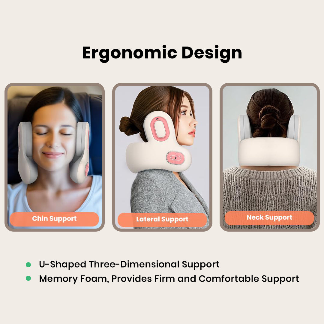 Zenovo HarmonyPad™ – 3-in-1 Bluetooth Neck Pillow, Heated Massager & Music Headset