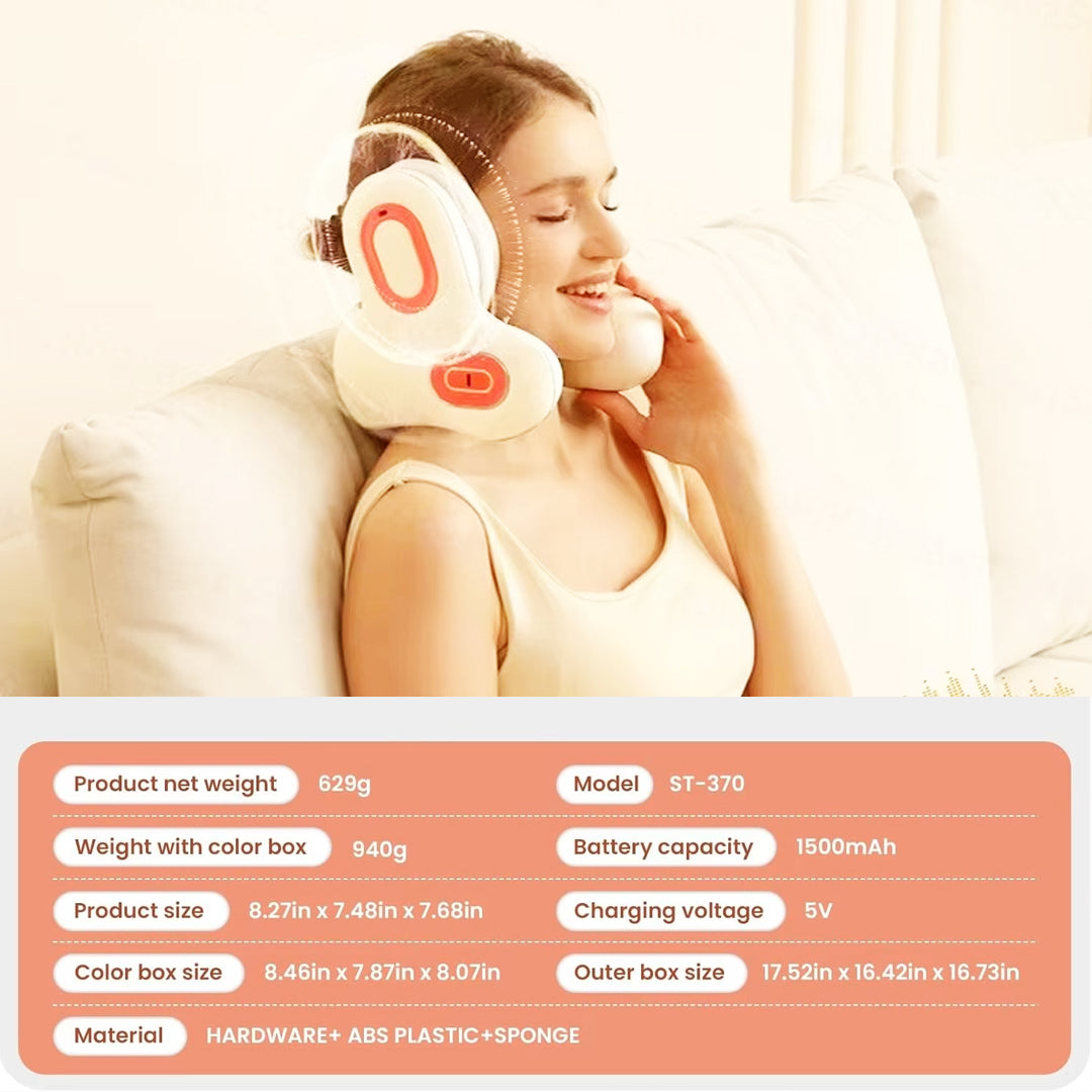 Zenovo HarmonyPad™ – 3-in-1 Bluetooth Neck Pillow, Heated Massager & Music Headset