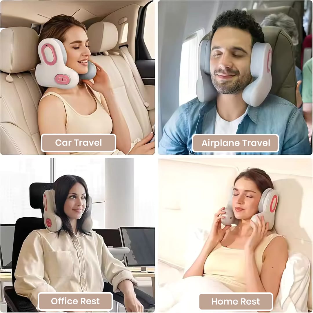 Zenovo HarmonyPad™ – 3-in-1 Bluetooth Neck Pillow, Heated Massager & Music Headset