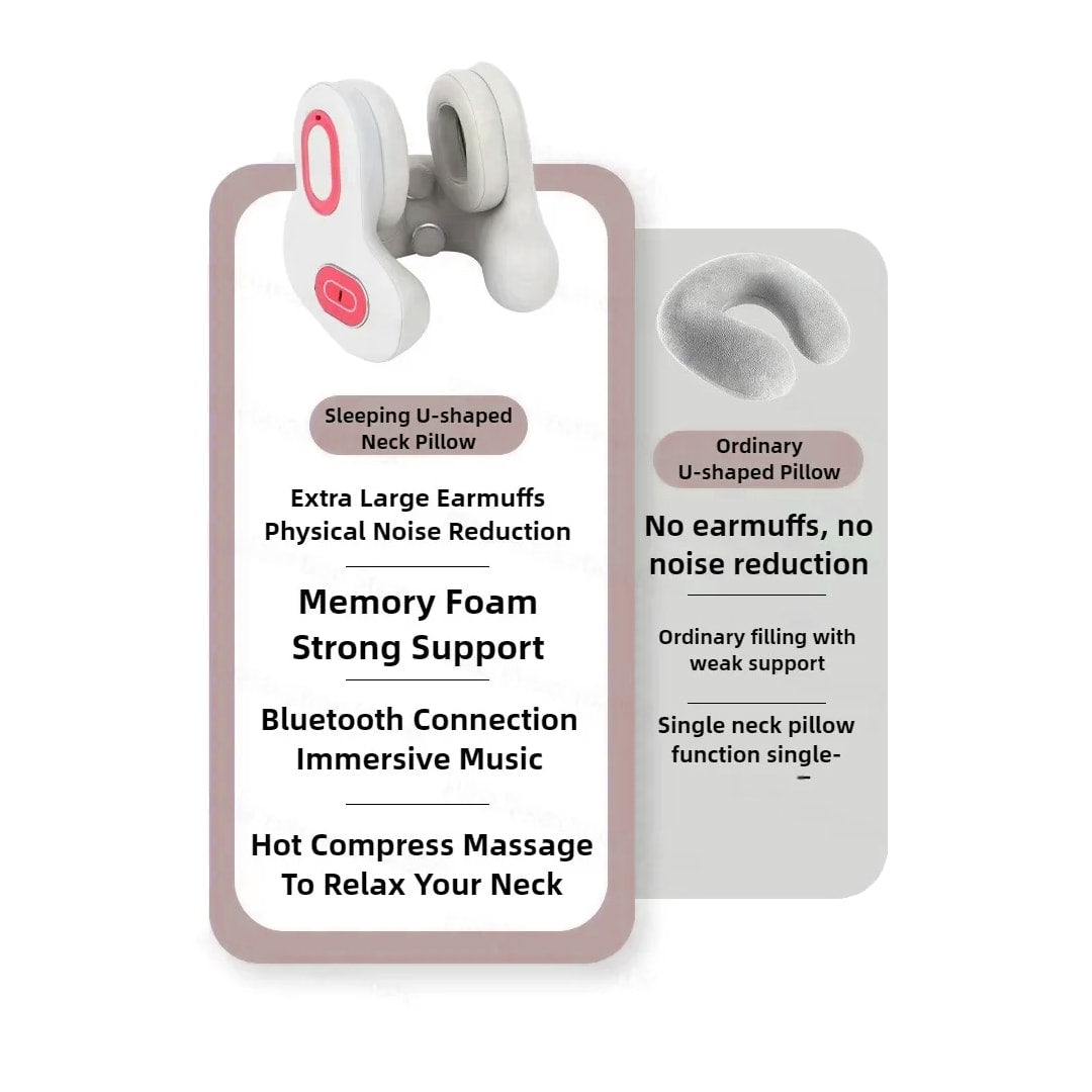 Zenovo HarmonyPad™ – 3-in-1 Bluetooth Neck Pillow, Heated Massager & Music Headset
